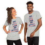 Make Life Good! 100% Cotton T-Shirt with We Can Do Better! U.S. Flag Color Custom Graphic for Men & Women, Unisex Tee