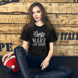 Make Life Good! 100% Cotton T-Shirt with Make Life Good! Official Company Logo Custom Graphic for Men & Women, Unisex Tee