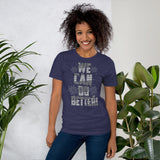 Make Life Good! 100% Cotton T-Shirt with We Can Do Better! U.S. Flag Grayscale Custom Graphic for Men & Women, Unisex Tee