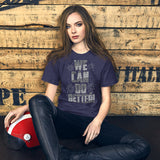 Make Life Good! 100% Cotton T-Shirt with We Can Do Better! U.S. Flag Grayscale Custom Graphic for Men & Women, Unisex Tee