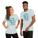 Make Life Good! 100% Cotton T-Shirt with Imagine Make Life Good! Earth Custom Graphic for Men & Women, Unisex Tee