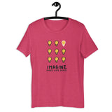 Make Life Good! 100% Cotton T-Shirt with Imagine Make Life Good! Light Bulb Custom Graphic for Men & Women, Unisex Tee