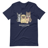 Make Life Good! 100% Cotton T-Shirt with Rescue Dogs Make Life Good! Custom Graphic for Men & Women, Unisex Tee