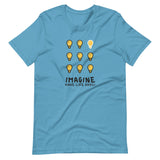 Make Life Good! 100% Cotton T-Shirt with Imagine Make Life Good! Light Bulb Custom Graphic for Men & Women, Unisex Tee