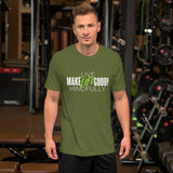 Make Life Good! 100% Cotton T-Shirt with "Make Life Good" & "Live Life Mindfully!" Custom Graphic for Men & Women, Unisex Tee