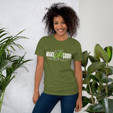 Make Life Good! 100% Cotton T-Shirt with "Make Life Good" & "Live Life Mindfully!" Custom Graphic for Men & Women, Unisex Tee