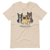 Make Life Good! 100% Cotton T-Shirt with Rescue Dogs Make Life Good! Custom Graphic for Men & Women, Unisex Tee