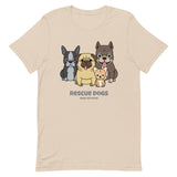 Make Life Good! 100% Cotton T-Shirt with Rescue Dogs Make Life Good! Custom Graphic for Men & Women, Unisex Tee