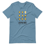 Make Life Good! 100% Cotton T-Shirt with Imagine Make Life Good! Light Bulb Custom Graphic for Men & Women, Unisex Tee