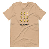 Make Life Good! 100% Cotton T-Shirt with Imagine Make Life Good! Light Bulb Custom Graphic for Men & Women, Unisex Tee