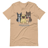 Make Life Good! 100% Cotton T-Shirt with Rescue Dogs Make Life Good! Custom Graphic for Men & Women, Unisex Tee