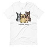 Make Life Good! 100% Cotton T-Shirt with Rescue Dogs Make Life Good! Custom Graphic for Men & Women, Unisex Tee