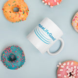 Make Life Good! Ceramic Coffee Mug with Ripples Custom Graphic - Java & Tea Cup