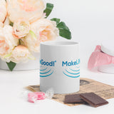 Make Life Good! Ceramic Coffee Mug with Ripples Custom Graphic - Java & Tea Cup