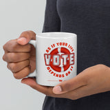 Make Life Good! Ceramic Coffee Mug with Vote As If Your Life Depends On It Custom Graphic - Java & Tea Cup