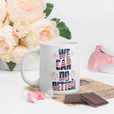 Make Life Good! Ceramic Coffee Mug with We Can Do Better U.S. Flag Custom Graphic - Java & Tea Cup