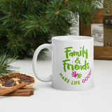 Make Life Good! Ceramic Coffee Mug with Family & Friends Make Life Good Custom Graphic - Java & Tea Cup