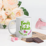 Make Life Good! Ceramic Coffee Mug with Family & Friends Make Life Good Custom Graphic - Java & Tea Cup