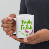 Make Life Good! Ceramic Coffee Mug with Family & Friends Make Life Good Custom Graphic - Java & Tea Cup