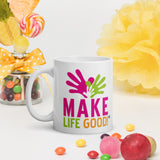 Make Life Good! Ceramic Coffee Mug with Make Life Good Logo Custom Graphic - Java & Tea Cup