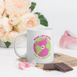 Make Life Good! Ceramic Coffee Mug with Pay It Forward Custom Graphic - Java & Tea Cup