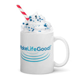 Make Life Good! Ceramic Coffee Mug with Ripples Custom Graphic - Java & Tea Cup