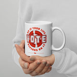 Make Life Good! Ceramic Coffee Mug with Vote As If Your Life Depends On It Custom Graphic - Java & Tea Cup