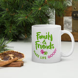 Make Life Good! Ceramic Coffee Mug with Family & Friends Make Life Good Custom Graphic - Java & Tea Cup