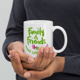 Make Life Good! Ceramic Coffee Mug with Family & Friends Make Life Good Custom Graphic - Java & Tea Cup