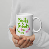 Make Life Good! Ceramic Coffee Mug with Family & Friends Make Life Good Custom Graphic - Java & Tea Cup