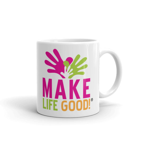 Make Life Good! Ceramic Coffee Mug with Make Life Good Logo Custom Graphic - Java & Tea Cup