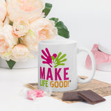 Make Life Good! Ceramic Coffee Mug with Make Life Good Logo Custom Graphic - Java & Tea Cup