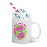 Make Life Good! Ceramic Coffee Mug with Pay It Forward Custom Graphic - Java & Tea Cup