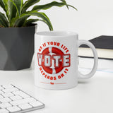 Make Life Good! Ceramic Coffee Mug with Vote As If Your Life Depends On It Custom Graphic - Java & Tea Cup