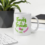 Make Life Good! Ceramic Coffee Mug with Family & Friends Make Life Good Custom Graphic - Java & Tea Cup