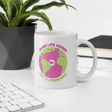 Make Life Good! Ceramic Coffee Mug with Pay It Forward Custom Graphic - Java & Tea Cup