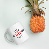 Make Life Good! Ceramic Coffee Mug with Live Life Civilly Custom Graphic - Java & Tea Cup
