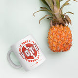 Make Life Good! Ceramic Coffee Mug with Vote As If Your Life Depends On It Custom Graphic - Java & Tea Cup