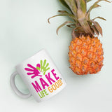 Make Life Good! Ceramic Coffee Mug with Make Life Good Logo Custom Graphic - Java & Tea Cup