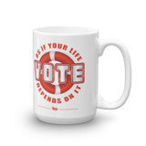 Vote Graphic Ceramic Coffee Mug by Make Life Good