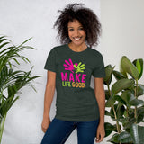 Make Life Good! 100% Cotton T-Shirt with Make Life Good! Logo Custom Graphic for Men & Women, Unisex Tee
