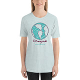 Make Life Good! 100% Cotton T-Shirt with Imagine Make Life Good! Earth Custom Graphic for Men & Women, Unisex Tee