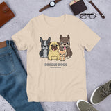 Make Life Good! 100% Cotton T-Shirt with Rescue Dogs Make Life Good! Custom Graphic for Men & Women, Unisex Tee